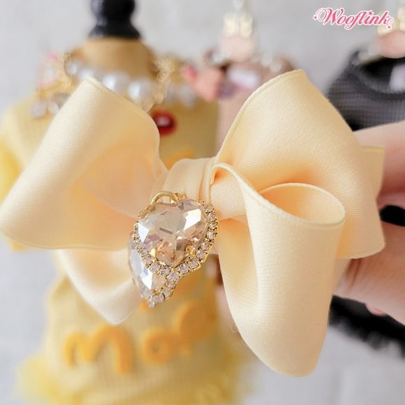My Lady Hairbow by Wooflink -Bundle of 3-Chocolate, Yellow and Black - Picture 5 of 7